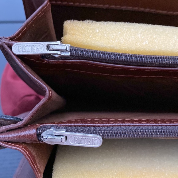 Petek 1855 Vintage Brown Leather Travel Organizer Bag - Picture 5 of 16